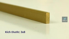 Nẹp Đồng LA 3x8mm - Ron và Chỉ Trang Trí Sàn, Tường, Vách, Trần; Chống Trơn Trượt và Bảo Vệ Cạnh Hiệu Quả