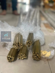Nẹp đồng T10 Gân - Nẹp chi đồng chống trơn trượt cầu thang, mặt bậc T10 thanh 3m