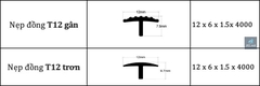 Nẹp Đồng T12 Trơn Cong