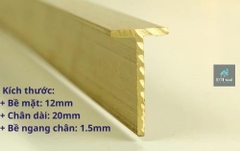 Nẹp Đồng T12 Trơn Thẳng