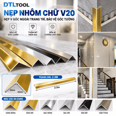 Nẹp Nhôm V20 Trang Trí Nội Thất