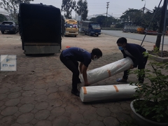 Nilon lót sàn đổ bê tông. Nilon khổ 1.2m mở rộng 2.4m, dòng PE 32~35m²/Kg