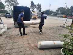 Nilon lót sàn đổ bê tông. Nilon khổ 1.2m mở rộng 2.4m, dòng PE 32~35m²/Kg