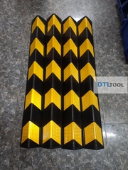 Ốp Góc Cột Cao Su Phản Quang 1000x100x10mm Vuông SDTL | Bảo Vệ Góc Cột, Góc Tường, Tầng Hầm & Bãi Đỗ Xe