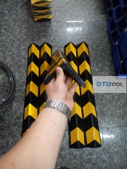 Ốp Góc Cột Cao Su Phản Quang 1000x100x10mm Vuông SDTL | Bảo Vệ Góc Cột, Góc Tường, Tầng Hầm & Bãi Đỗ Xe