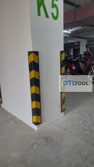 Ốp Góc Cột Cao Su Phản Quang 1000x100x10mm Vuông SDTL | Bảo Vệ Góc Cột, Góc Tường, Tầng Hầm & Bãi Đỗ Xe