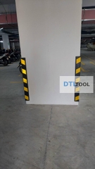 Ốp Góc Cột Cao Su Phản Quang 1000x100x10mm Vuông SDTL | Bảo Vệ Góc Cột, Góc Tường, Tầng Hầm & Bãi Đỗ Xe