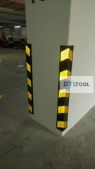 Ốp Góc Cột Cao Su Phản Quang 1000x100x10mm Vuông SDTL | Bảo Vệ Góc Cột, Góc Tường, Tầng Hầm & Bãi Đỗ Xe