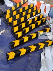 Ốp Góc Cột Cao Su Phản Quang 1000x100x10mm Vuông SDTL | Bảo Vệ Góc Cột, Góc Tường, Tầng Hầm & Bãi Đỗ Xe