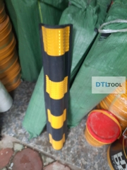 Ốp Góc Cột Cao Su Phản Quang 800x100x10mm Tròn ADTL | Bảo Vệ Góc Cột, Góc Tường, Tầng Hầm & Bãi Đỗ Xe