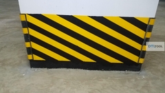 Ốp Góc Cột Cao Su Phản Quang 800x100x10mm Tròn SDTL | Bảo Vệ Cột Nhà Xe, Tầng Hầm & Nhà Xưởng