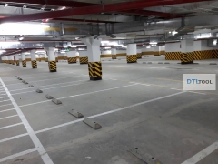 Ốp Góc Cột Cao Su Phản Quang 800x100x10mm Tròn SDTL | Bảo Vệ Cột Nhà Xe, Tầng Hầm & Nhà Xưởng