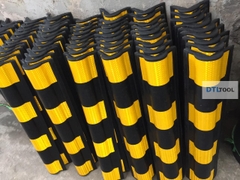 Ốp Góc Cột Cao Su Phản Quang 800x100x10mm Tròn SDTL | Bảo Vệ Cột Nhà Xe, Tầng Hầm & Nhà Xưởng