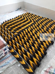 Ốp Góc Cột Cao Su Phản Quang 980x95x9mm Vuông SDTL | Bảo Vệ Cột Tầng Hầm & Bãi Đỗ Xe