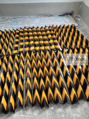 Ốp Góc Cột Cao Su Phản Quang 980x95x9mm Vuông SDTL | Bảo Vệ Cột Tầng Hầm & Bãi Đỗ Xe