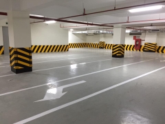 Thanh ốp góc kích thước 800x100x10mm Tròn. Dán Decal phản quang. Bảo vệ góc tường, góc cột. Bao phụ kiện lắp đặt