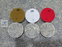 Đường kính 4inch (~10cm) Pad cước đánh bóng sàn. Pad đánh bóng lông thú lắp máy chà cầm tay