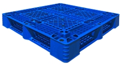 Pallet nhựa 1100x1100x150mm - Tải trọng 1100-2200Kg - Xanh dương - BPG110.110.OP09-1