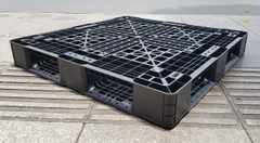 Pallet nhựa 1100x1100x125mm - Tải trọng 800-1600Kg - Đen - BPG110.110.OP15-3