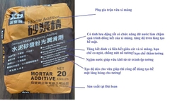PHỤ GIA TRỘN VỮA CHỐNG NỨT TƯỜNG HYM BAO 20KG