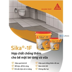 Sika 1F Thùng 18kg - Hợp chất chống thấm cho bề mặt bê tông và vữa - Chống thấm pha xi măng