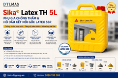 Sika Latex TH 5L – Phụ Gia Chống Thấm & Hồ Dầu Kết Nối Gốc Latex SBR