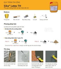 Sika Latex TH Can 5 Lít - Phụ Gia Chống Thấm Và Tác Nhân Kết Nối