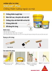 SikaCoat Plus 20kg - Sơn chống thấm nội ngoại thất đàn hồi gốc Acrylic