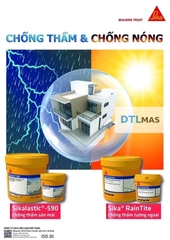 Sikalastic 590 - Thùng 20Kg - Chống thấm 1 thành phần, gốc Polyurethane-Acrylic phân tán, được cải thiện khả năng kháng lại sự đọng nước, kháng tia UV tuyệt hảo