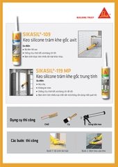 Sikasil 109Plus - Màu Đen - Keo trám khe Silicone gốc axit mau khô dán kính