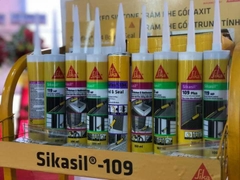 Sikasil 109Plus - Màu Trắng - Keo trám khe Silicone gốc axit mau khô dán kính