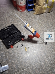 Súng bơm keo hai thành phần dùng Pin - Sika Anchorfix 3001, Hilti RE10, Saveto
