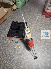 Súng bơm keo hai thành phần dùng Pin - Sika Anchorfix 3001, Hilti RE10, Saveto