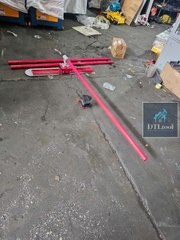 Thước gạt bê tông siêu phẳng mâm 1200x300mm chạy Điện - Tay cầm 3 đoạn nối dài 5.4m