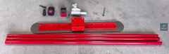 Thước gạt bê tông siêu phẳng mâm 1200x300mm chạy Điện - Tay cầm 3 đoạn nối dài 5.4m