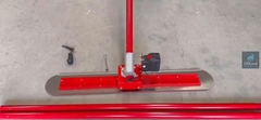 Thước gạt bê tông siêu phẳng mâm 1200x300mm chạy Điện - Tay cầm 3 đoạn nối dài 5.4m