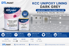 KCC Unipoxy Lining Dark Grey Bộ 16L – Sơn Sàn Epoxy Tự San Phẳng Màu Xám (D80680) Chính Hãng