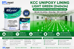 KCC Unipoxy Lining Light Green Bộ 16L – Sơn Sàn Epoxy Tự San Phẳng Màu Xanh (D40434) Chính Hãng