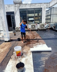 Vải Polyester có dệt khổ rộng 1m 60g/m² LDTL. Lưới Polyester chống thấm, gia cố góc chân tường, sàn mái