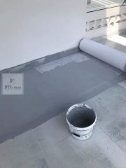 Vải Polyester có dệt khổ rộng 1m 60g/m² LDTL. Lưới Polyester chống thấm, gia cố góc chân tường, sàn mái