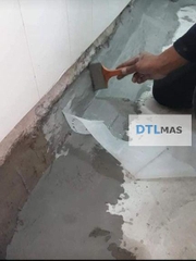 Vải Polyester có dệt khổ rộng 15cm 60 - 65g/m² VDTL. Lưới Polyester chống thấm, gia cố góc chân tường, sàn mái