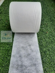 Vải Polyester có dệt khổ rộng 15cm 60 - 65g/m². Lưới Polyester chống thấm, gia cố góc chân tường, sàn mái