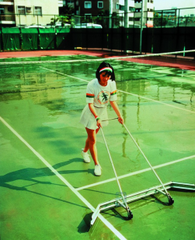 Xe Gạt Bùn Đất Trong Mài Sàn, Gạt Nước Sân Tennis - Khung Nhôm Phủ Sơn Tĩnh Điện D30mm - Đế Gặt Xốp EVA - 2 Bánh Xe Cao Su - Dài 1400mm x Cao 900mm