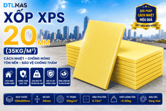 Xốp XPS 20mm (35kg/m³) | Tấm 1200x600mm | Cách Nhiệt, Chống Nóng, Tôn Nền, Bảo Vệ Chống Thấm