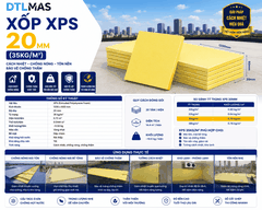 Xốp XPS 20mm (35kg/m³) | Tấm 1200x600mm | Cách Nhiệt, Chống Nóng, Tôn Nền, Bảo Vệ Chống Thấm