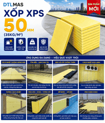 Xốp XPS 50mm (35kg/m³) | Tấm 1200x600mm | Cách Nhiệt, Chống Nóng, Tôn Nền, Bảo Vệ Chống Thấm