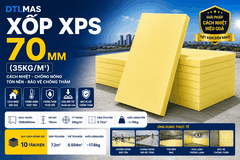 Xốp XPS 70mm (35kg/m³) | Tấm 1200x600mm | Cách Nhiệt, Chống Nóng, Tôn Nền, Bảo Vệ Chống Thấm