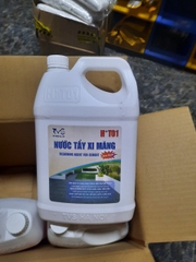 Nước tẩy xi măng HT01 can 5 Lít, tẩy ron gạch loại mạnh nhất tặng pad chà rửa, tẩy rong rêu cũ bẩn, đất cát, gỉ sét