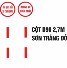 Biển báo Bãi Đậu Xe Chữa Cháy và Đường Cho Xe Chữa Cháy. Đường kính 550mm