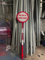 Biển báo Bãi Đậu Xe Chữa Cháy và Đường Cho Xe Chữa Cháy. Đường kính 550mm
